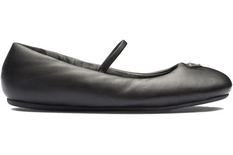 prada nappa ballerina|Black Nappa Leather Ballerinas .